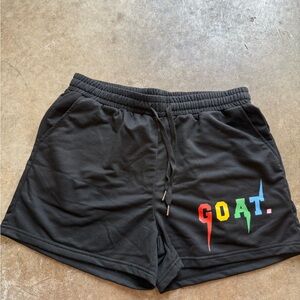 Black GOAT Logo Shorts